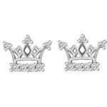 GIVA 925 Silver Zircon Sparkling Crown Earrings | Gifts for Girlfriend, Gifts for Women and Girls | With Certificate of Authenticity and 925 Stamp | 6 Month Warranty*