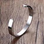 Fashion Frill Stylish customized bracelet For Man Cuff Silver Plating Stainless Steel hand bracelets for Mens Gift For Man, boys, Husband & Boyfriend - Fast Shipping to USA & Canada - Image 6
