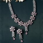 ZENEME Rhodium-Plated Silver Toned Star Shaped American Diamond Studded Necklace Earrings Jewellery Set for Girls and Women - Fast Shipping to USA & Canada - Image 3