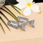 Fashion Frill Vintage Earring For Women Silver Oxidised Small Earring For Women And Girls Pair Of 8 - Fast Shipping to USA & Canada - Image 4