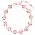 GIVA 925 Silver Rose Gold 18k Gold Plated Cubic Crystal Earrings Drops Bracelet Pendant with Chain Necklace | Birthday Wedding Gifts for Women