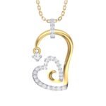 Clara Silvo 18K Gold Plated Sterling Silver Lexi Pendant with Swiss Cubic Zirconia for Women and Girls - Fast Shipping to USA & Canada