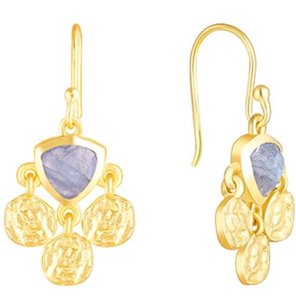 GIVA 925 Silver Golden Chalcedony Dangler Earrings with Certificate & 925 Stamp, 6 Months Warranty Gift for Women & Girls - Fast Shipping to USA & Canada