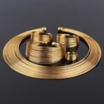 Shining Diva Fashion Latest Stylish Statement Choker Collar Necklace Cuff Bracelet Earrings Ring Gold Plated Combo Jewellery Set for Women and Girls - Fast Shipping to USA & Canada - Image 3