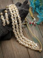 Shining Diva Fashion Latest Stylish Design Fancy Traditional Pearl Necklace Jewellery Set for Women (15945s) - Fast Shipping to USA & Canada - Image 6