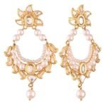 AccessHer Gold Plated Traditional Ethnic Kundan Chaandbali Earrings for Women - Fast Shipping to USA & Canada - Image 2