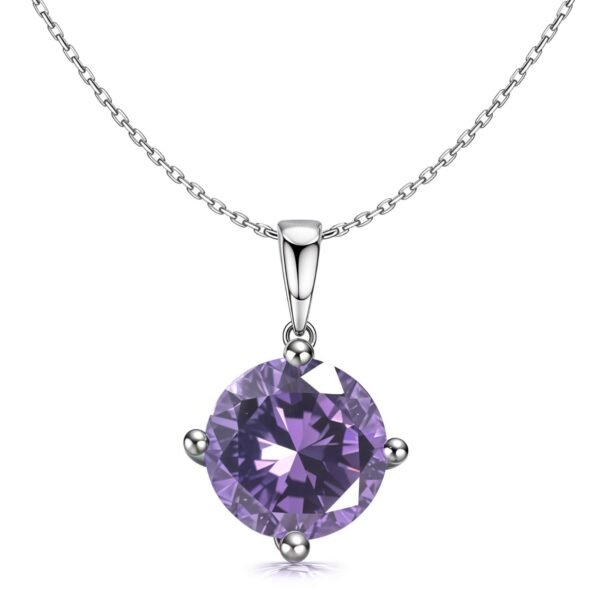 HighSpark 925 Silver Alexandrite Solitaire Pendant - Fast Shipping to USA & Canada