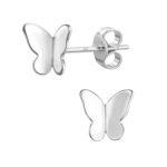 HIGHSPARK 925 Silver Butterfly Stud Earrings - Fast Shipping to USA & Canada