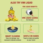 Vim Dishwash Bar Lemon Tub, With Power Of 100 Lemon, Fastest On Burnt Food Stains, Comes With A Sturdy Re-Usable Box And Free Scrubber, 250 g - Fast Shipping to USA & Canada - Image 7