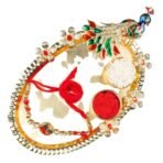 ACCESSHER Religious Ganesha Rakhi with Pooja Thali & Card - Fast Shipping to USA & Canada - Image 2