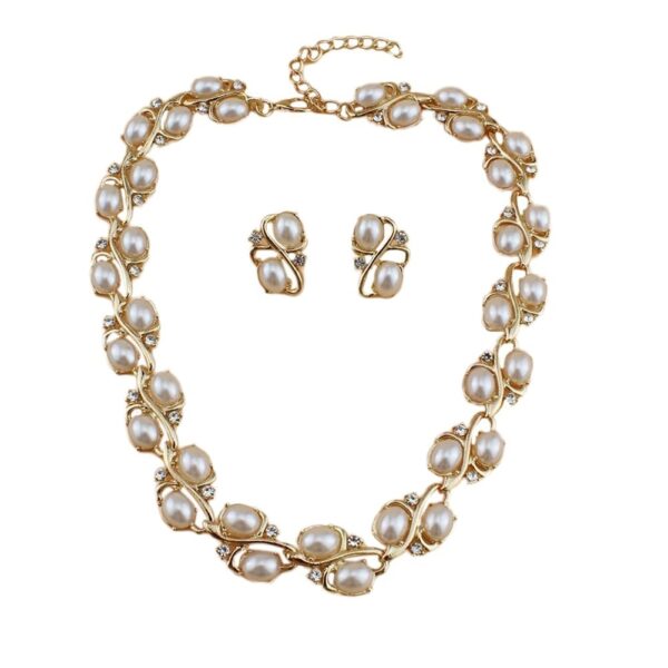 Shining Diva Latest Stylish Design Fancy Pearl Necklace Jewellery Set for Women (15225s) - Fast Shipping to USA & Canada