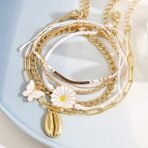 Shining Diva Fashion Set of 6 Latest Stylish Multilayer Charm Bracelet for Women and Girls (14694b) - Fast Shipping to USA & Canada - Image 6