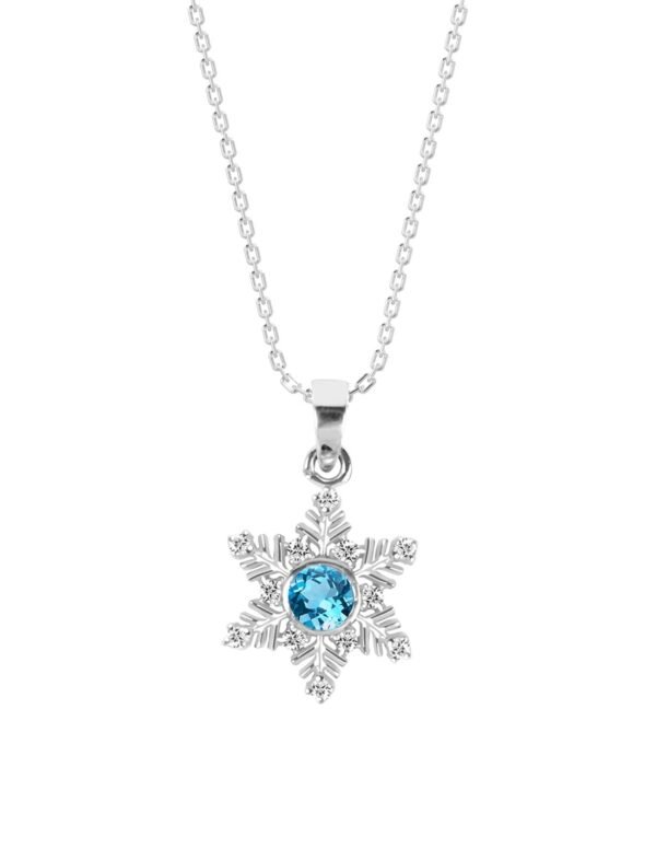 CLARA 925 Sterling Silver Snowflake Pendant Necklace | with or Without Chain | Gift for Women and Girls - Fast Shipping to USA & Canada