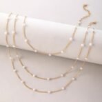 Shining Diva Fashion Set of 3 Latest Stylish Pearl Chain Necklace for Women and Girls (rrsd16560np) - Fast Shipping to USA & Canada - Image 5