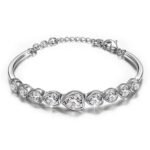 Shining Diva Fashion Platinum Plated Austrian Crystal Stylish Bracelet for Women and Girls - Fast Shipping to USA & Canada