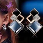 Shining Diva Fashion Copper Italian Designer Collection Drop Earrings for Women (Blue)(rrsd9690er) - Fast Shipping to USA & Canada - Image 2