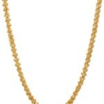 Fashion Frill Elegant Gold Plated Jewellery Neck Chain for Men Women Girls Boys Jewelry Light Weighted - Fast Shipping to USA & Canada