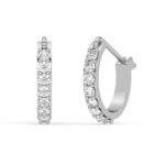 CLARA 925 Sterling Silver Classic Hoop and Huggies Bali Earrings | Rhodium Plated, Swiss Zirconia | Gift for Women Girls - Fast Shipping to USA & Canada