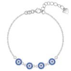 GIVA 925 Silver Evil Eye Bracelet, Adjustable | Gifts for Women and Girls |With Certificate of Authenticity and 925 Stamp | 6 Months Warranty*