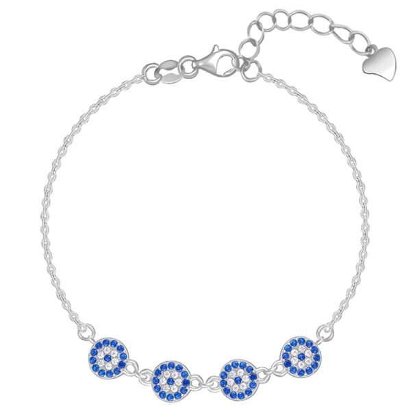 GIVA 925 Silver Evil Eye Bracelet, Adjustable | Gifts for Women and Girls |With Certificate of Authenticity and 925 Stamp | 6 Months Warranty*