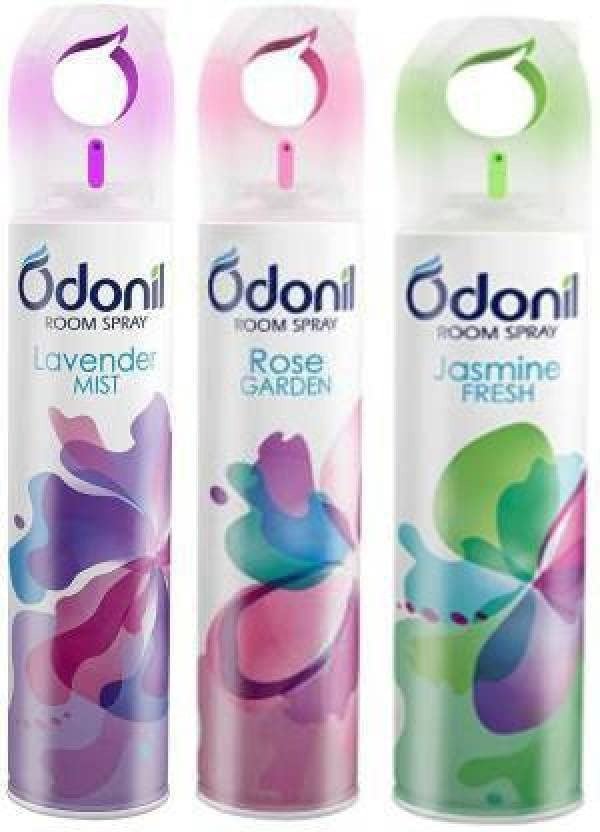 Odonil JASMINE, LAVENDER MIST, ROSE GARDEN Spray (3 x 240 ml) - Fast Shipping to USA & Canada