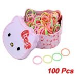 Shining Diva Fashion 100 pcs Combo Elastic Hair Bands Ties Accessories for Kids Baby Girls Women with Tin Kitty Box - Fast Shipping to USA & Canada - Image 3