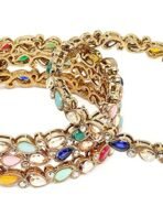 Karatcart Set of 4 Gold Plated Drop Shape Multicolor Stone Studded Bangles for Women - Fast Shipping to USA & Canada - Image 7