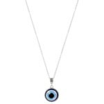 Fashion Frill Stylish Silver Chain For Men Girls Silver Plated Evil Eye Silver Chain Pendant For Men Boys Women Gift for Sister Love Gift Unisex Pendant Necklace - Fast Shipping to USA & Canada