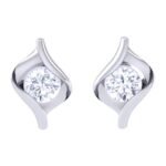 CLARA Made with Swiss Zirconia 925 Sterling Silver Platinum Plated Mia Solitaire Earring | Gift For Women & Girls - Fast Shipping to USA & Canada