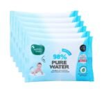 Mother Sparsh Cotton Scented Water Plant Fabric, Biodegradable Wipe (Blue, 15 Wipes) - Pack of 6 - Fast Shipping to USA & Canada