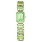 Swarovski Millenia Watch, Octagon Cut Bracelet, Green, Champagne Gold-Tone Finish - Fast Shipping to USA & Canada