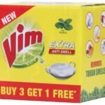 Vim Extra Anti Smell Dishwash Bar - 250g (Pudina, Buy 3 get 1) - Fast Shipping to USA & Canada