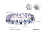 Shining Diva Fashion Royal Blue Crystal CZ Silver Plated Stylish Bracelet Gift for Girls Women(9576b) - Fast Shipping to USA & Canada - Image 3