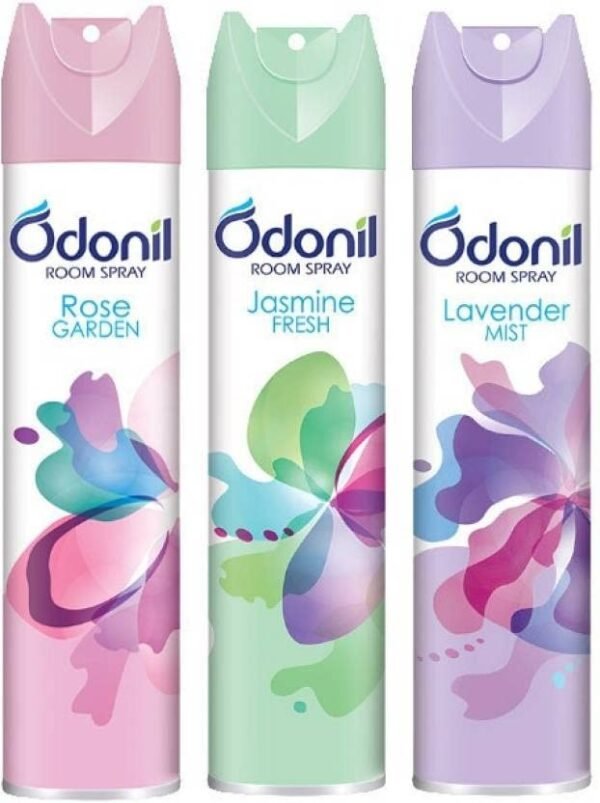Odonil ROSE, LAVander, JASMINE Spray (3 x 190 ml) - Fast Shipping to USA & Canada