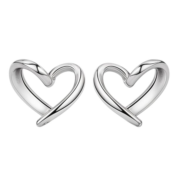 HighSpark Women's 925 Silver Tiny Love Heart Stud Earrings - Fast Shipping to USA & Canada