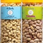 41 FOODS Premium Dry Fruits & Nuts Combo of Healthy Fresh Raw Whole Cashew Real Californian Roasted & Salted Pistachios Shelled (250gm x 2) 500g | Pista Kaju | Nutritious & Delicious Mixed Dry Fruit Jar Pack Anytime Snacks Rich in Protein, Magnesium, Phosphorus, Potassium and Dietary Fibre. - Fast Shipping to USA & Canada