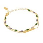 Yellow Chimes Bracelet for Women | Fashion Gold Plated Bracelets | Golden Layered Bracelet for Girls | Hand Accessories Women | Birthday Gift for Girls Anniversary Gift for Wife - Fast Shipping to USA & Canada