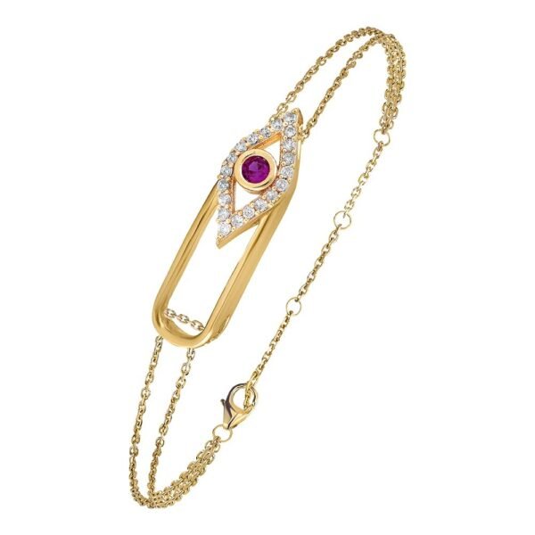 MINUTIAE Evil Eye Charm Adjustable Bracelet Kada Austrian Cubic Zirconia Diamond Skin Friendly Gift for Women & Girls - Fast Shipping to USA & Canada
