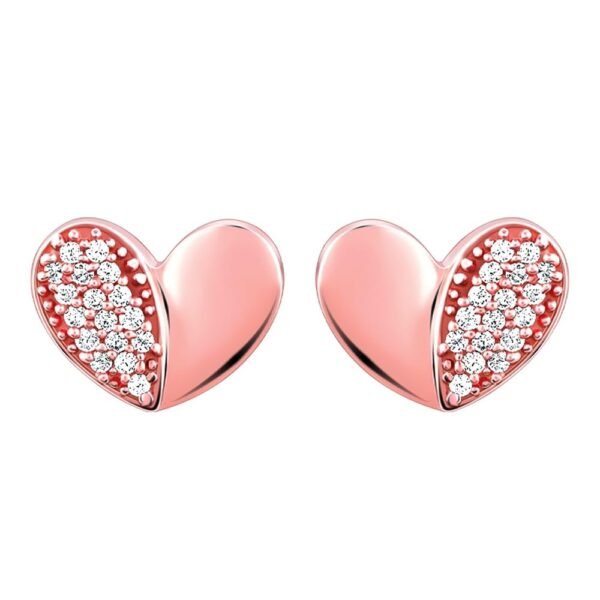 GIVA 925 Silver Rose Gold Made for Eath Other Stud Earrings Pendant with Chain Necklace | Gifts for Women & Girls