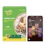 Yogabar Protein Bar Variety Box - (Pack of 6 bars) | Super Oats Premium Golden 100% Rolled Oats Combo Pack - 760 gm - Fast Shipping to USA & Canada - Image 2