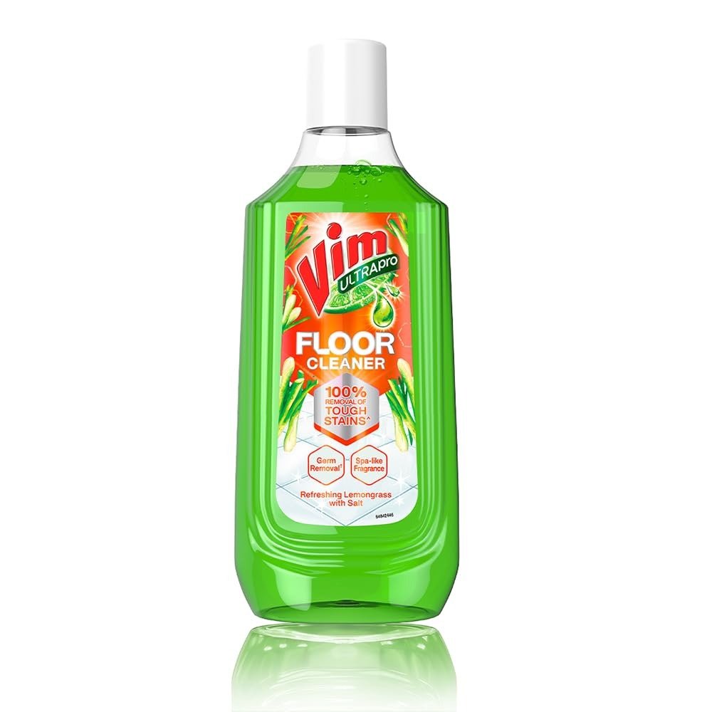 51jLX2-492L.jpg Vim Floor Cleaner: 1000ml |Refreshing Lemongrass with Salt|100% Removal of stains for complete clean floors & long lasting fragrance - Fast Shipping to USA & Canada - Image 1
