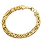 Fashion Frill Bracelet for Men Braided Silver Double Row Stainless Steel Bracelet for Men Gift for Him & husband - Fast Shipping to USA & Canada