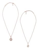 ZAVERI PEARLS Set of 2 Rose Gold Contemporary Cubic Zirconia Pendants With Chains For Women-ZPFK17537 - Fast Shipping to USA & Canada