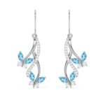Clara 925 Sterling Silver Butterfly Pendant Earring Chain Jewellery Set | Rhodium Plated, Swiss Zirconia | Gift for Women & Girls