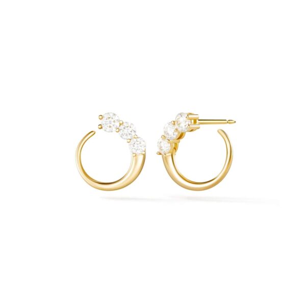 MINUTIAE Austrian Zirconium Front to Back Earrings for Women - Fast Shipping to USA & Canada