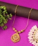 CUTE GOLD One Gram Micro Gold Plated & Copper Traditional Designer Jewellery Stone Necklace for Women and Girls (NEC-8045) - Fast Shipping to USA & Canada - Image 3