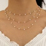 Shining Diva Fashion Set of 3 Latest Stylish Pearl Chain Necklace for Women and Girls (rrsd16560np) - Fast Shipping to USA & Canada - Image 3