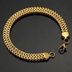 Fashion Frill Bracelet for Men Braided Silver Double Row Stainless Steel Bracelet for Men Gift for Him & husband - Fast Shipping to USA & Canada - Image 4