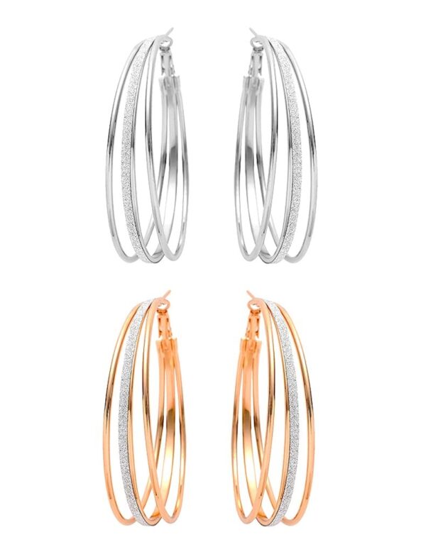 Yellow Chimes Earrings for Women and Girls Fashion Hoop Earrings for Girls | Geometric Circle Shaped Hoops Earrings | Birthday Gift for Girls & Women Anniversary Gift for Wife - Fast Shipping to USA & Canada
