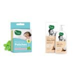 Mother Sparsh Natural Vapour Patches For Kids With Eucalyptus Oil, Peppermint Oil & Thymol Crystal (Camphor Free)- Pack of 5 +Milky Soft Head to Toe Baby Wash-400ml - (Tear Free Formula) - Fast Shipping to USA & Canada